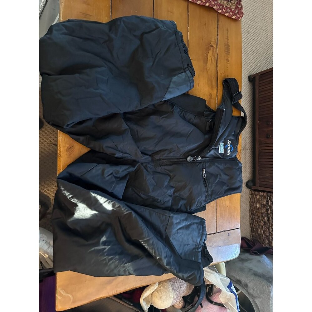Rawik Black Kids Snow Pants Size M With Adjustable Straps